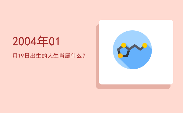 2004年01月19日出生的人生肖属什么?
