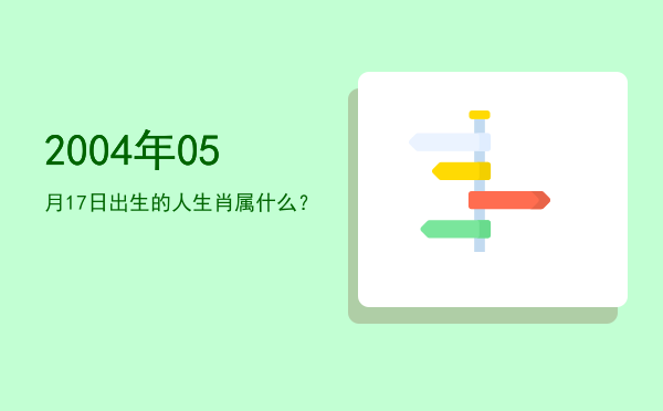 2004年05月17日出生的人生肖属什么?