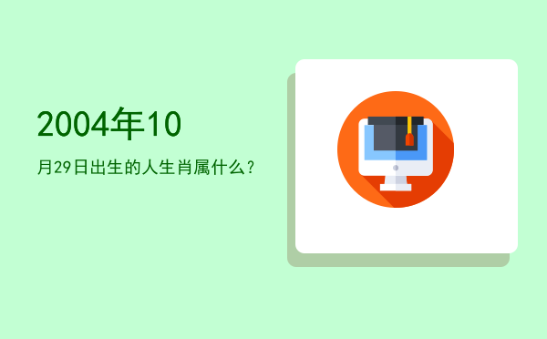 2004年10月29日出生的人生肖属什么?