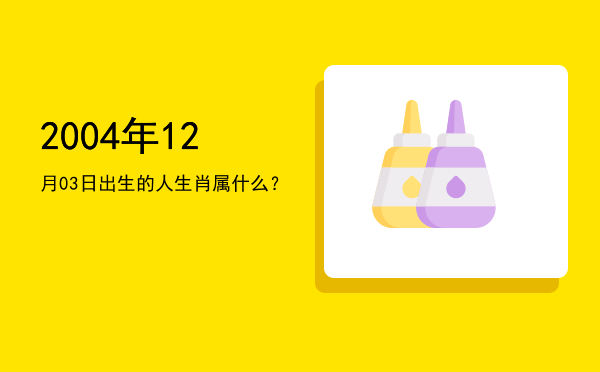 2004年12月03日出生的人生肖属什么?