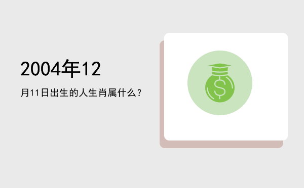 2004年12月11日出生的人生肖属什么?