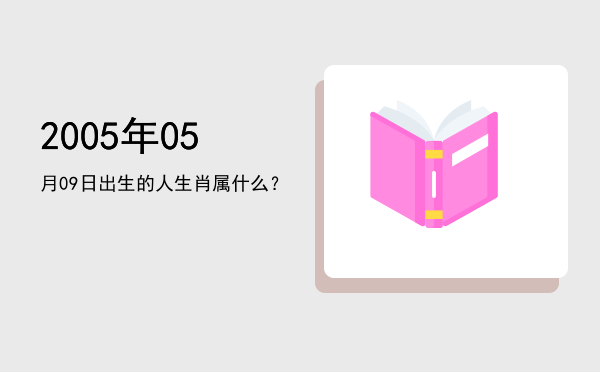 2005年05月09日出生的人生肖属什么?