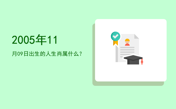 2005年11月09日出生的人生肖属什么?
