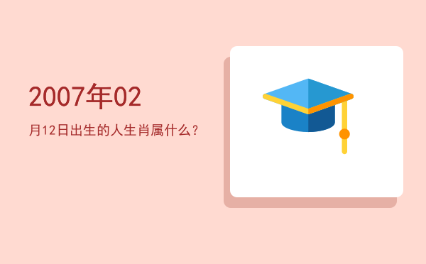 2007年02月12日出生的人生肖属什么?