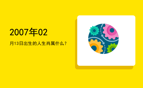 2007年02月13日出生的人生肖属什么?