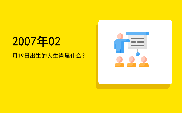 2007年02月19日出生的人生肖属什么?
