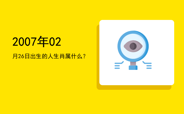 2007年02月26日出生的人生肖属什么?