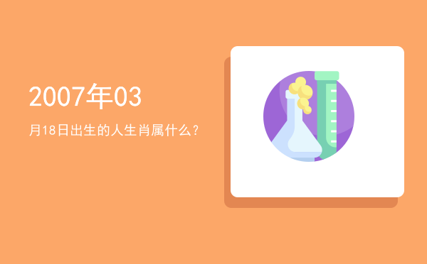 2007年03月18日出生的人生肖属什么?