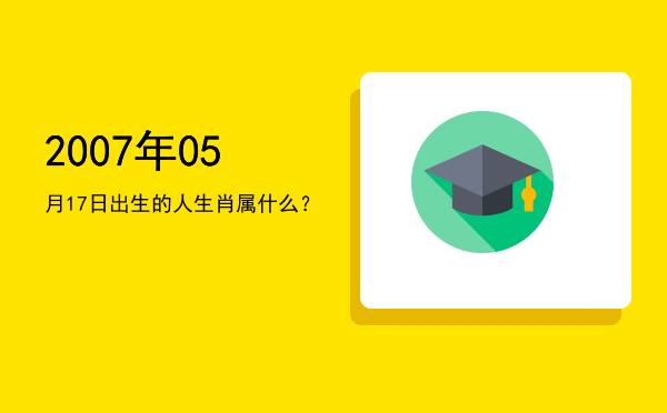2007年05月17日出生的人生肖属什么?