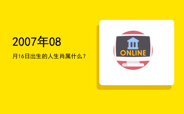 2007年08月16日出生的人生肖属什么?