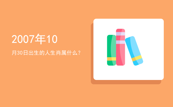 2007年10月30日出生的人生肖属什么?