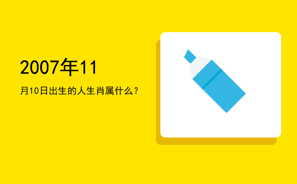 2007年11月10日出生的人生肖属什么?