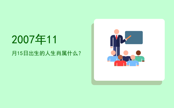 2007年11月15日出生的人生肖属什么?
