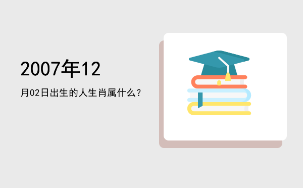 2007年12月02日出生的人生肖属什么?
