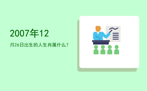 2007年12月26日出生的人生肖属什么?