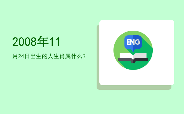 2008年11月24日出生的人生肖属什么?