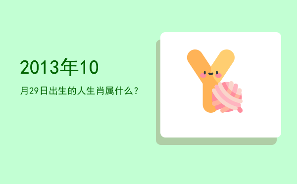 2013年10月29日出生的人生肖属什么?
