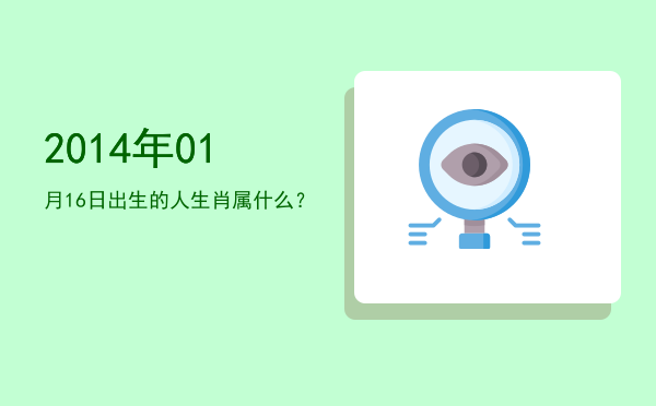 2014年01月16日出生的人生肖属什么?