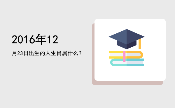 2016年12月23日出生的人生肖属什么?