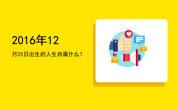 2016年12月25日出生的人生肖属什么?