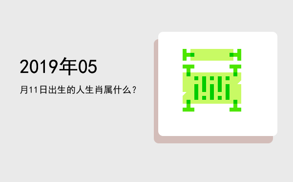 2019年05月11日出生的人生肖属什么?