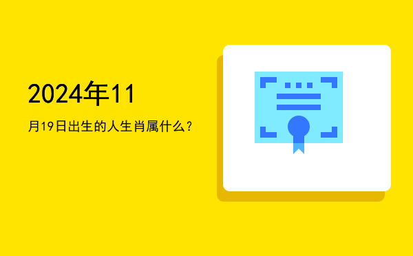 2024年11月19日出生的人生肖属什么?