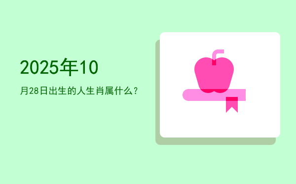 2025年10月28日出生的人生肖属什么?