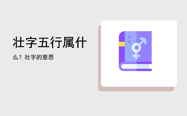 壮字五行属什么?壮字的意思